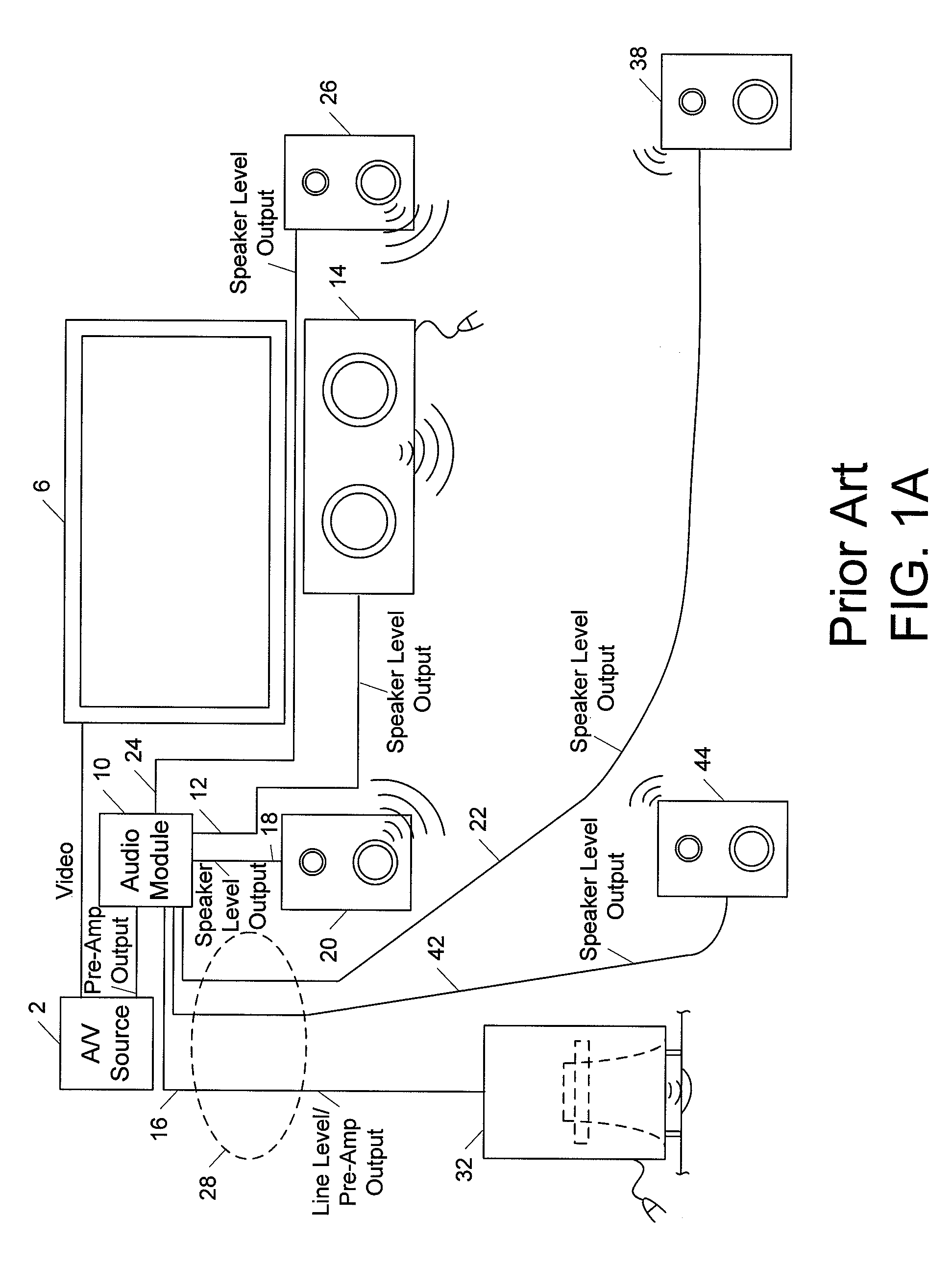 Wireless and wired speaker hub for a home theater system