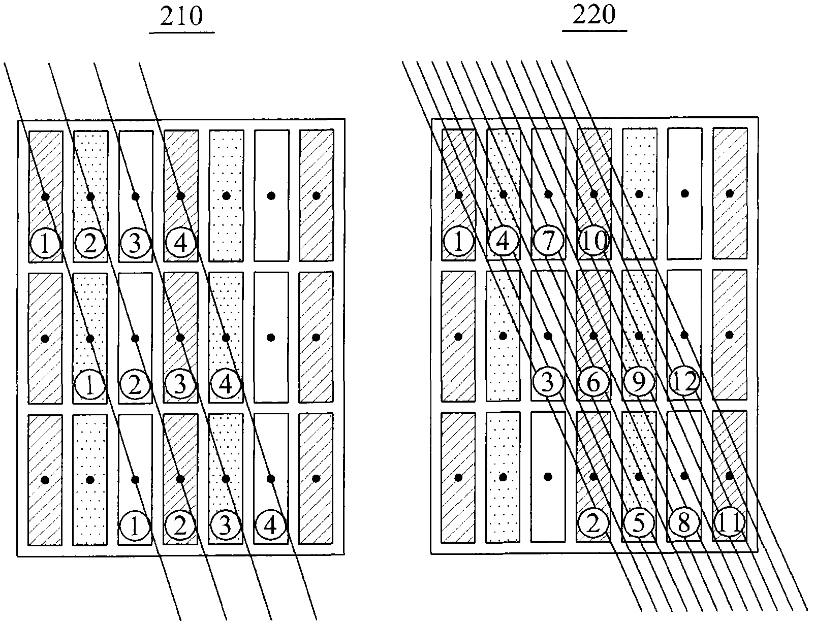 High density multi-view image display system and method with active sub-pixel rendering