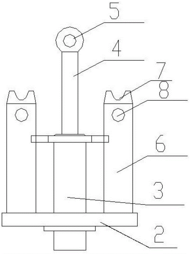 Balancing weight hitching device and crane
