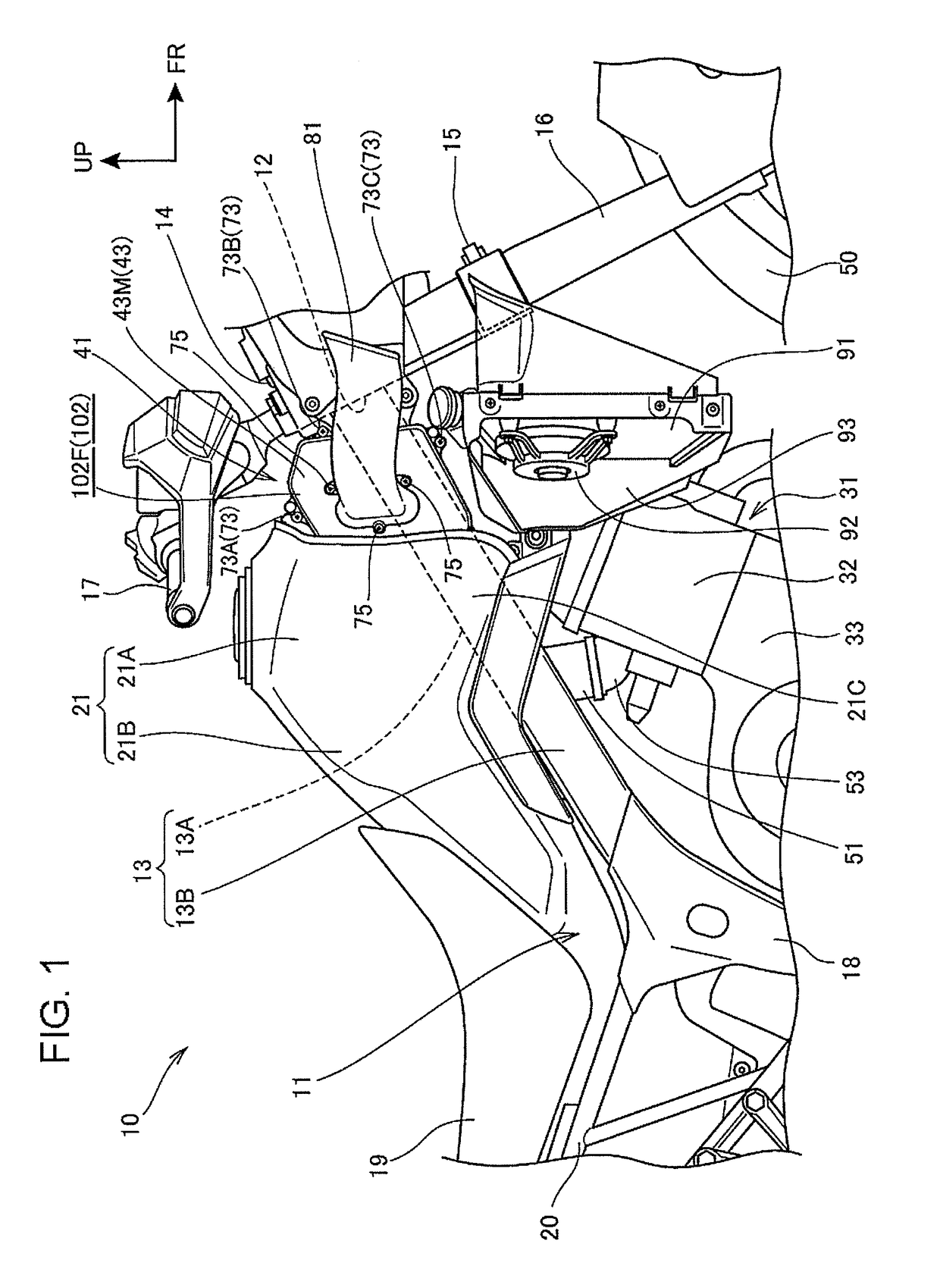 Air intake structure of straddle type vehicle