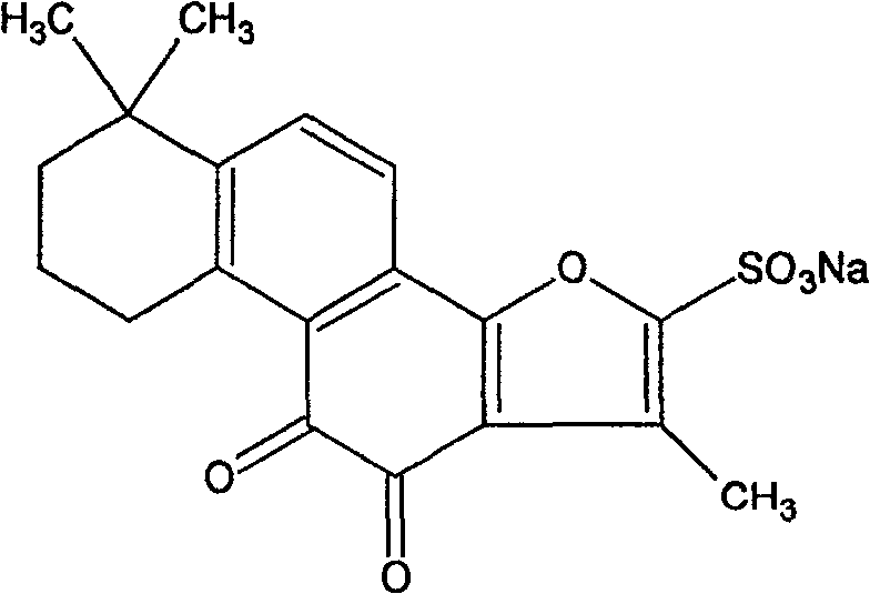 Composition of notoginsen triterpenes and tanshinone IIA sodium sulfonate