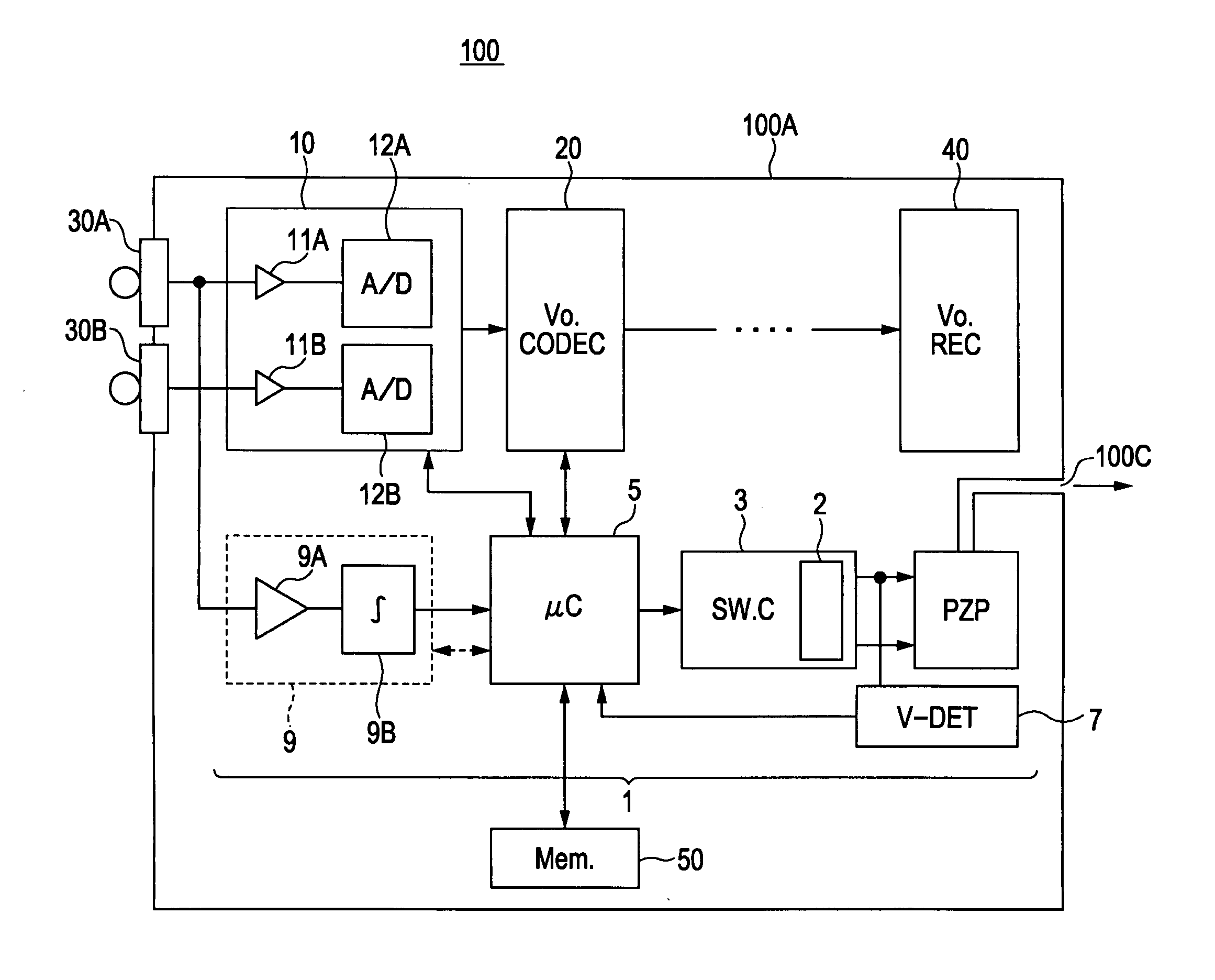 Electronic device having piezoelectric pump