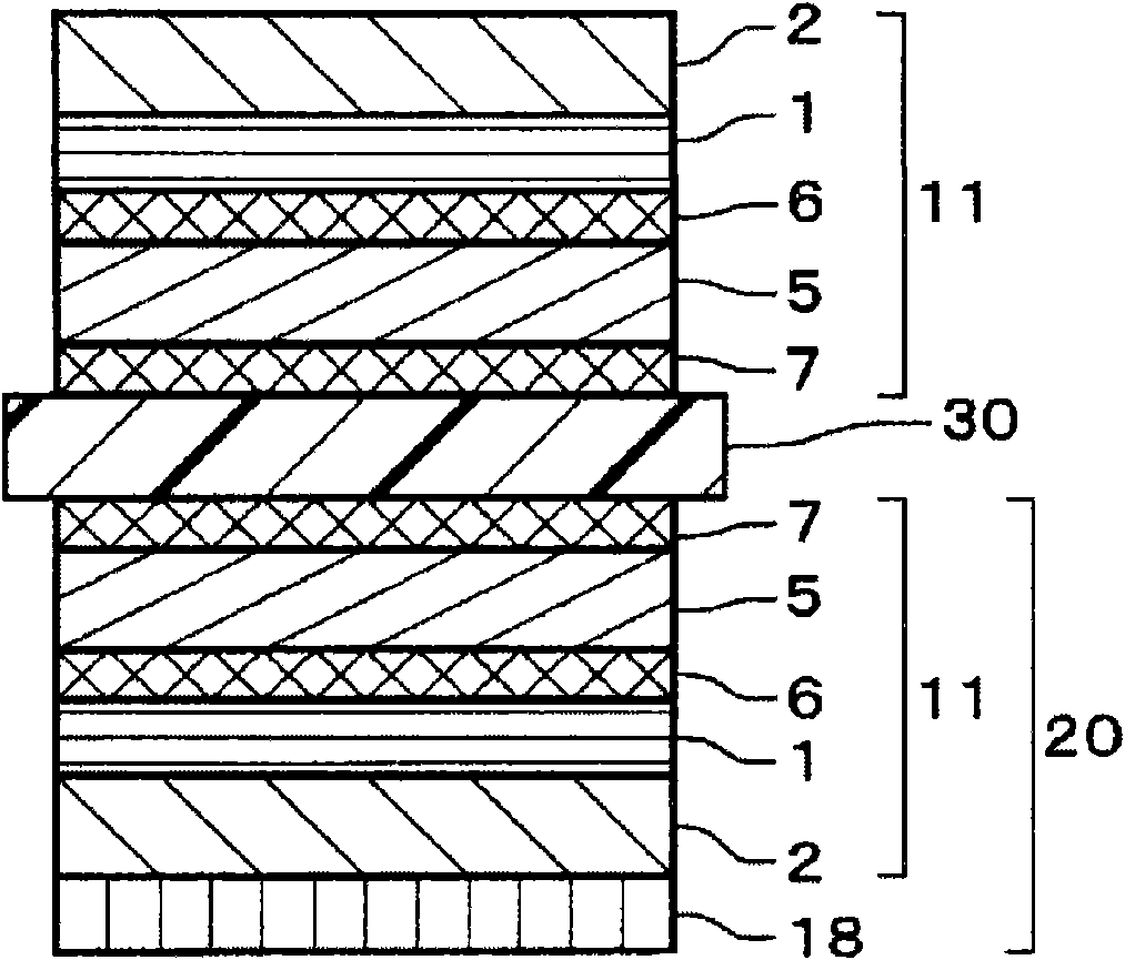 Composite polarizing plate, laminated optical member, and image display device using them