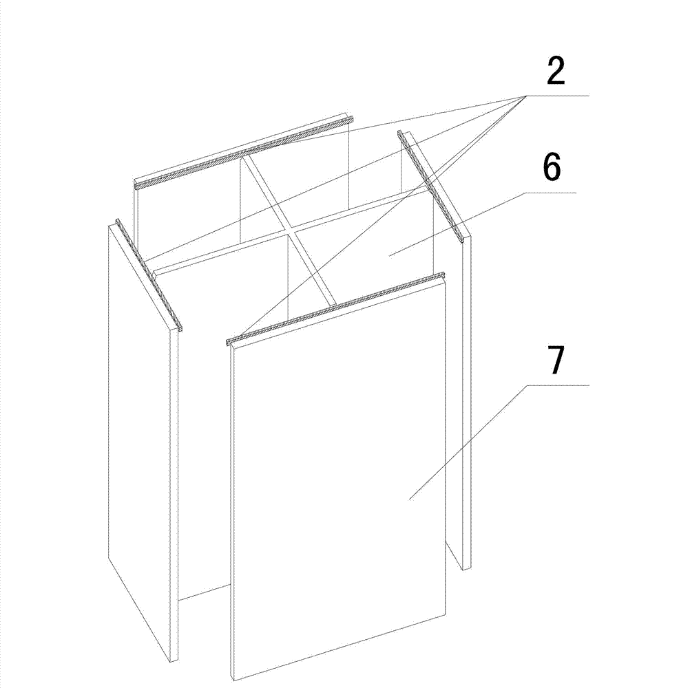 Section steel column for high-rise building section steel concrete combination structure, and construction method thereof