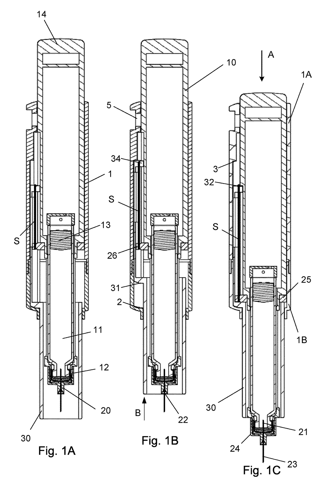 Injection device with integrated needle shield