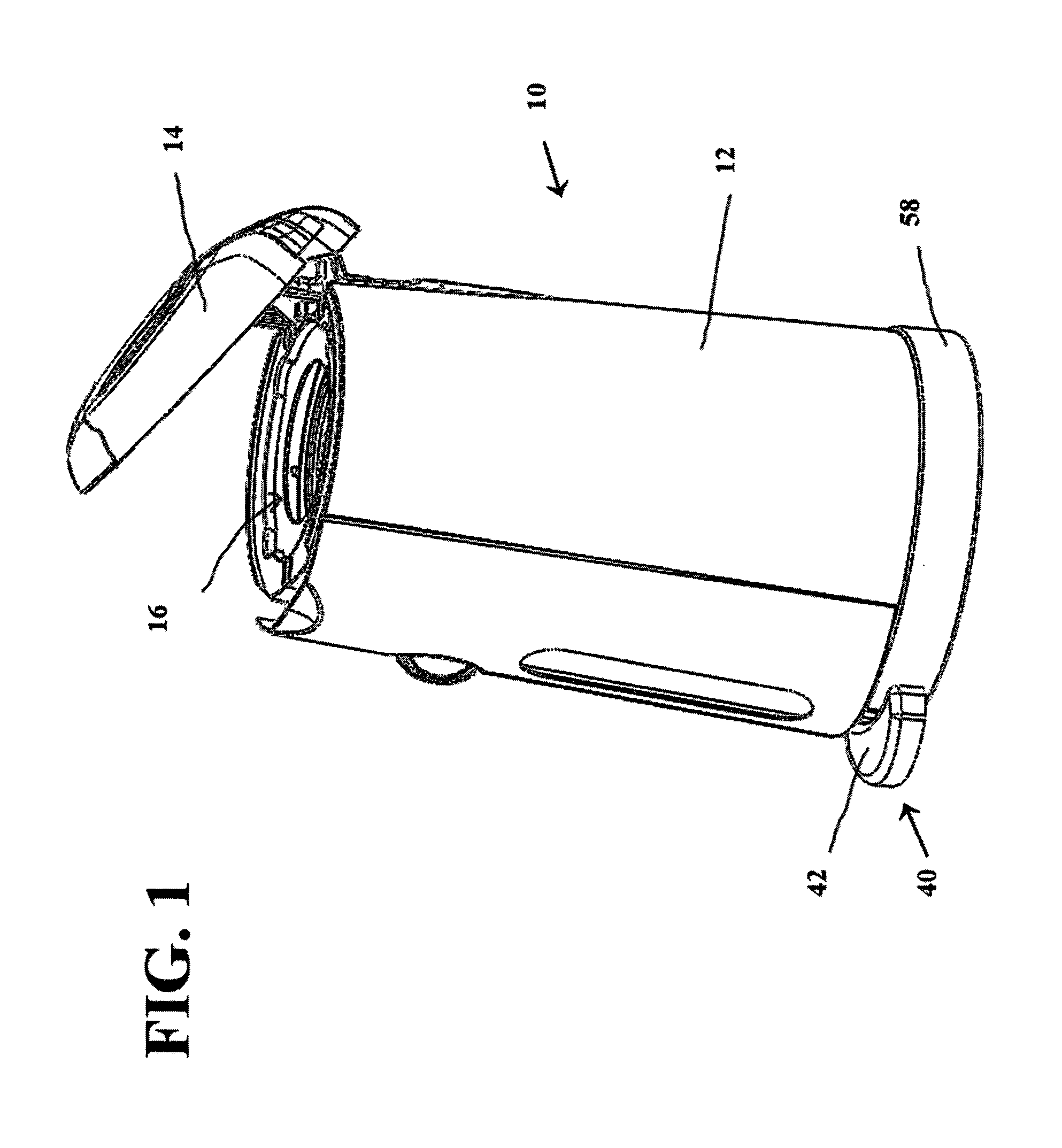Waste disposal device with self-closing lid