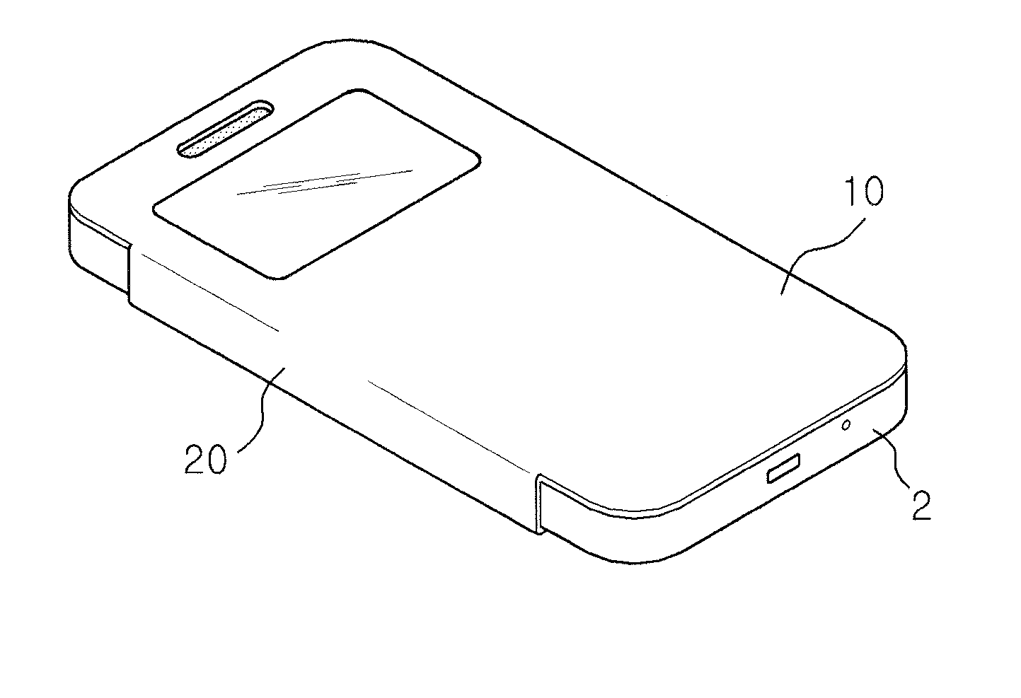 Flip type case for portable electronic device