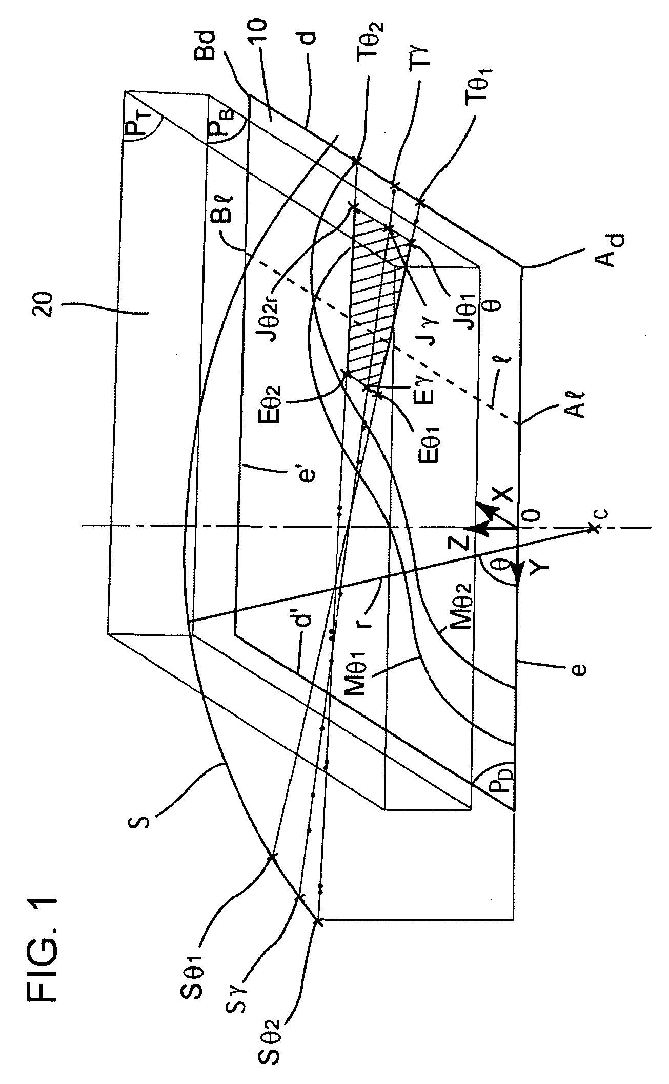 Procedure for deriving a three-dimensional digital mask starting from a series of two-dimensional masks, plus a device for doing this