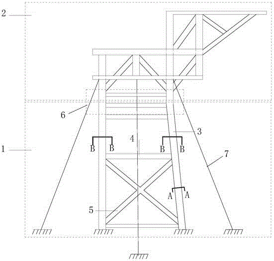 Self-resetting jacket offshore platform and manufacturing method thereof