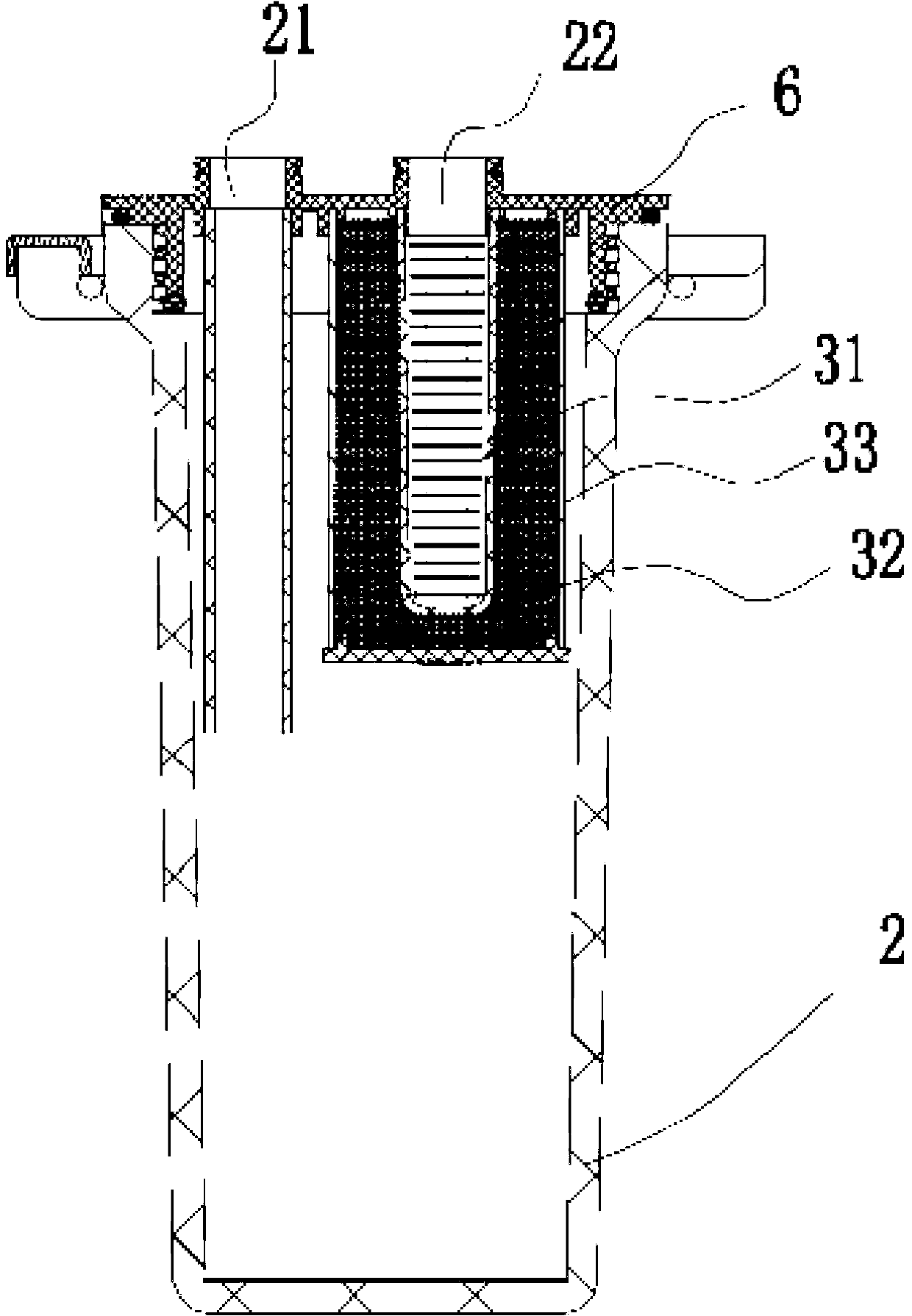 Heavy metal separating device