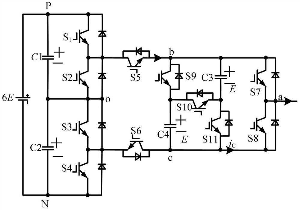 Modulation method of multilevel inverter without common mode voltage