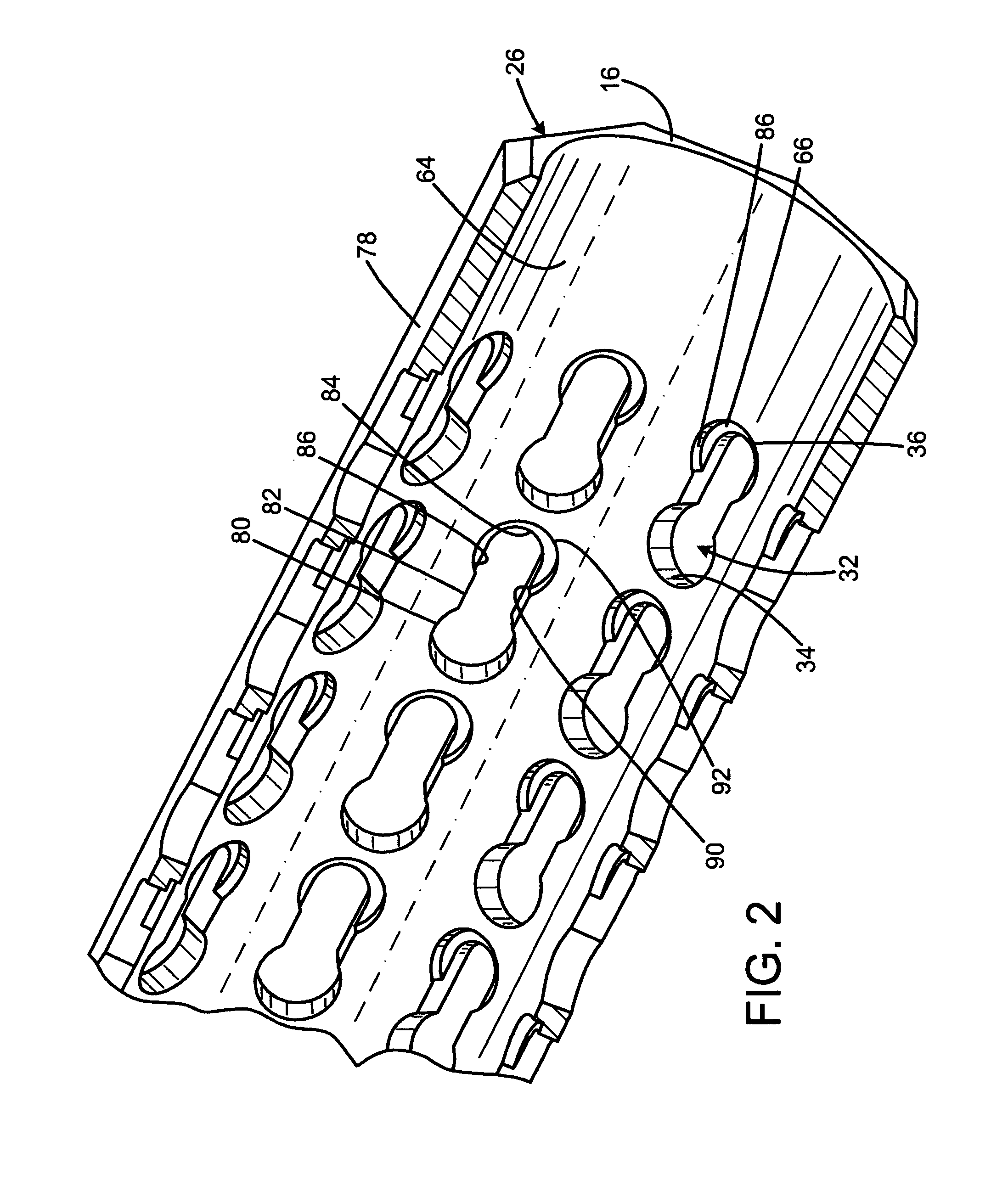 Firearm with keyhole-shaped rail mounting points