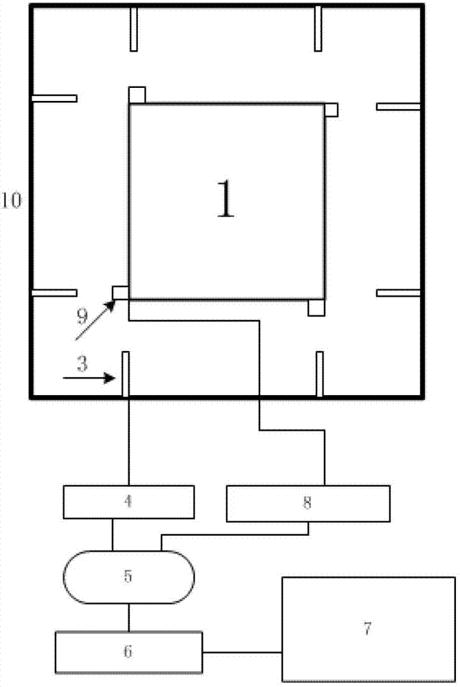 Power station boiler heat expansion monitoring system and measuring method based on acoustical principle
