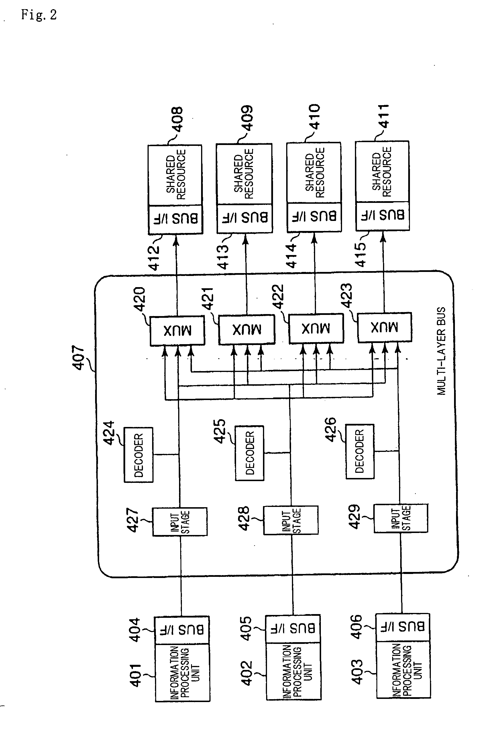 Information Processing Apparatus Having Multiple Processing Units Sharing Multiple Resources