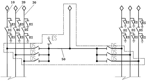 Busbar system and its spare busbar connection device