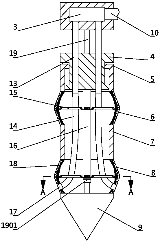 Drainage device for hepatology nursing