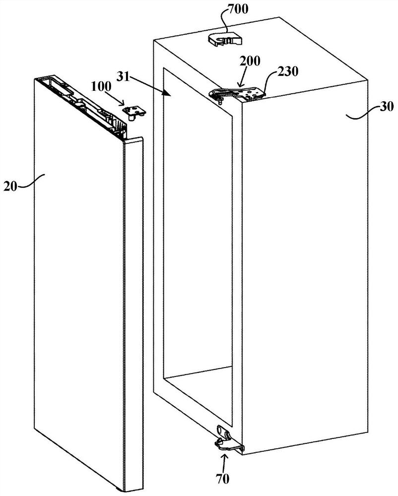 Refrigerator and door body state detection method thereof