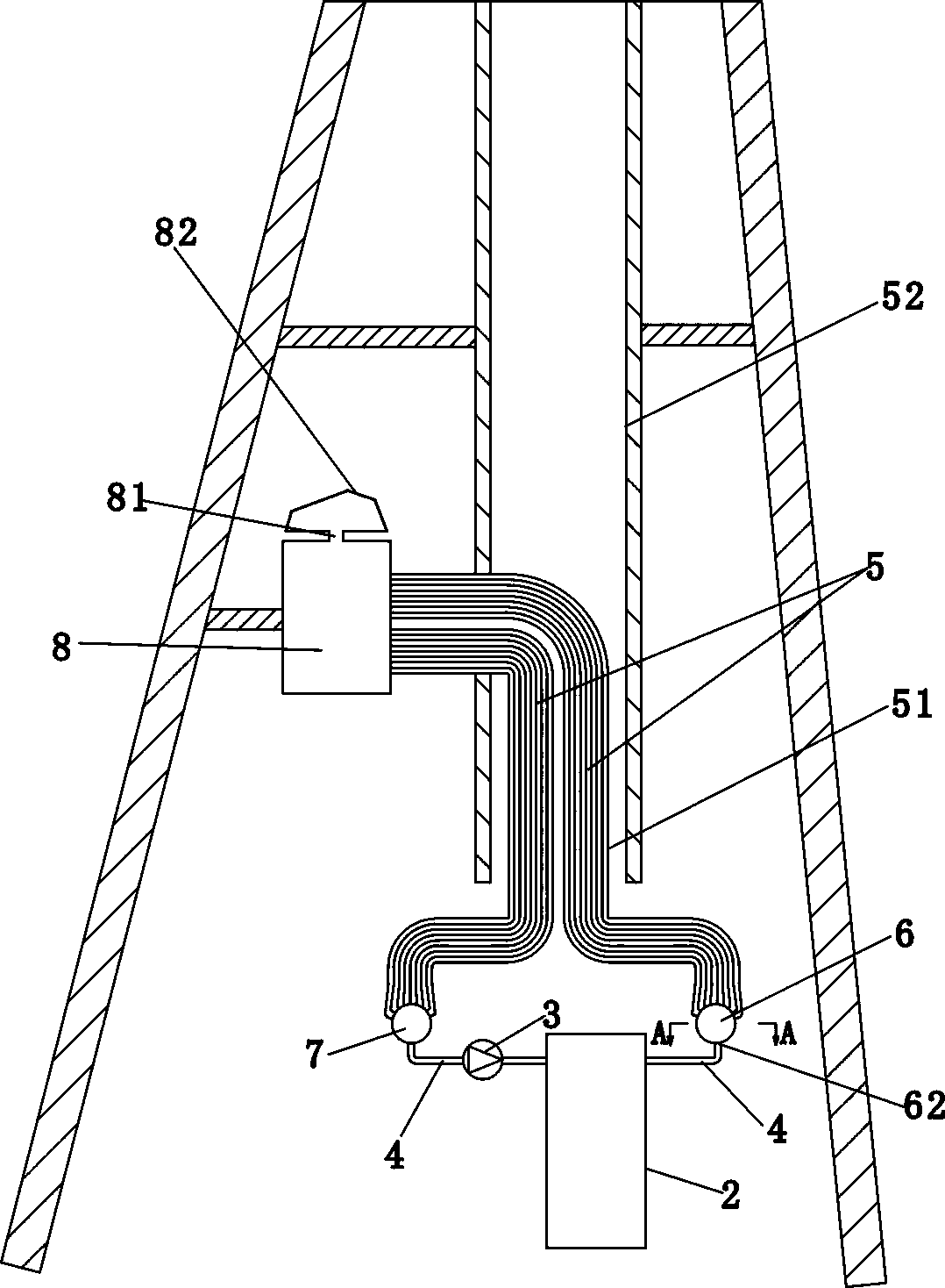Energy-saving cooling system of wind generating set frequency converter