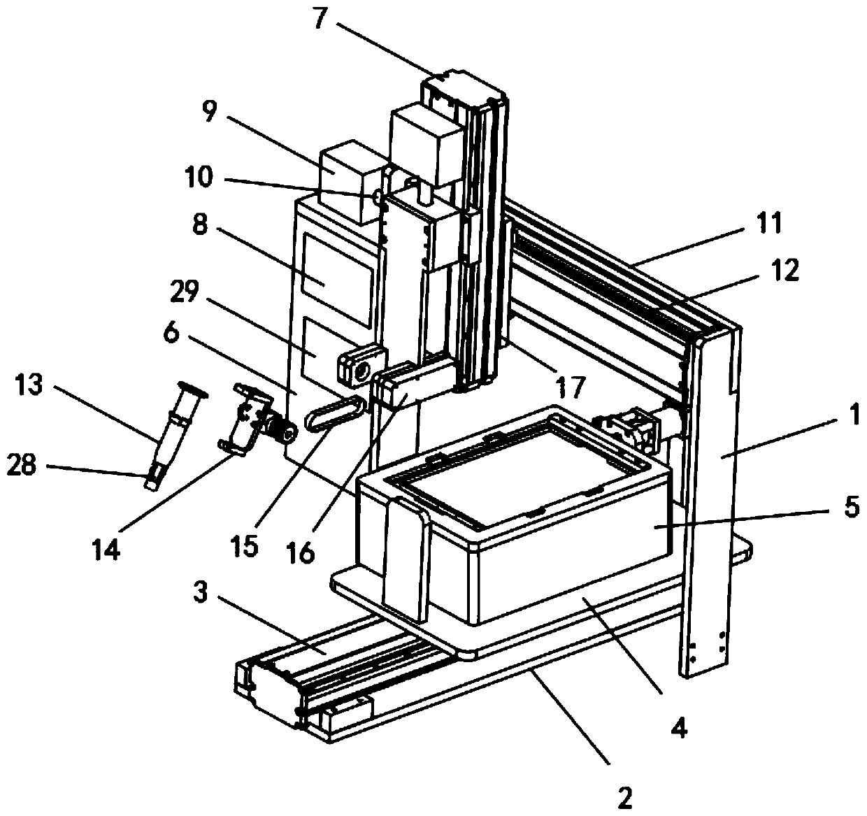 A power connection assembly used for assembling internal components of communication electronic instruments