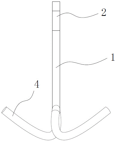 Curved lifting hook