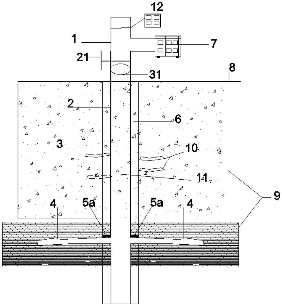 Shale gas downhole rock stratum hydraulic fracturing method and device thereof