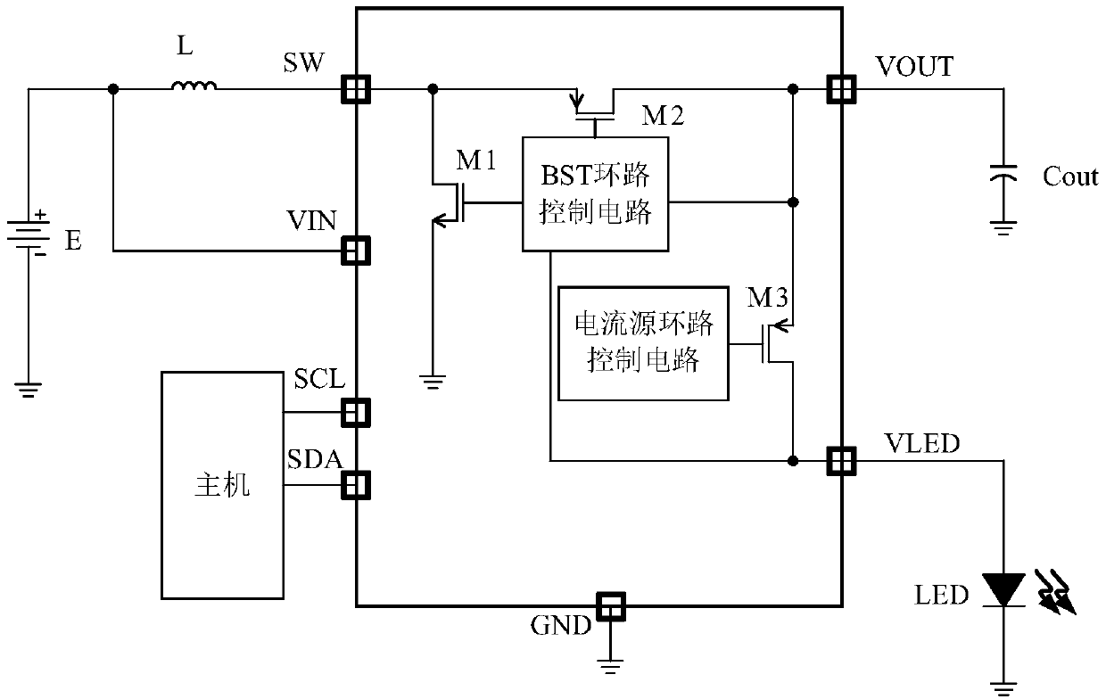 Boost chip and mode switching circuit thereof