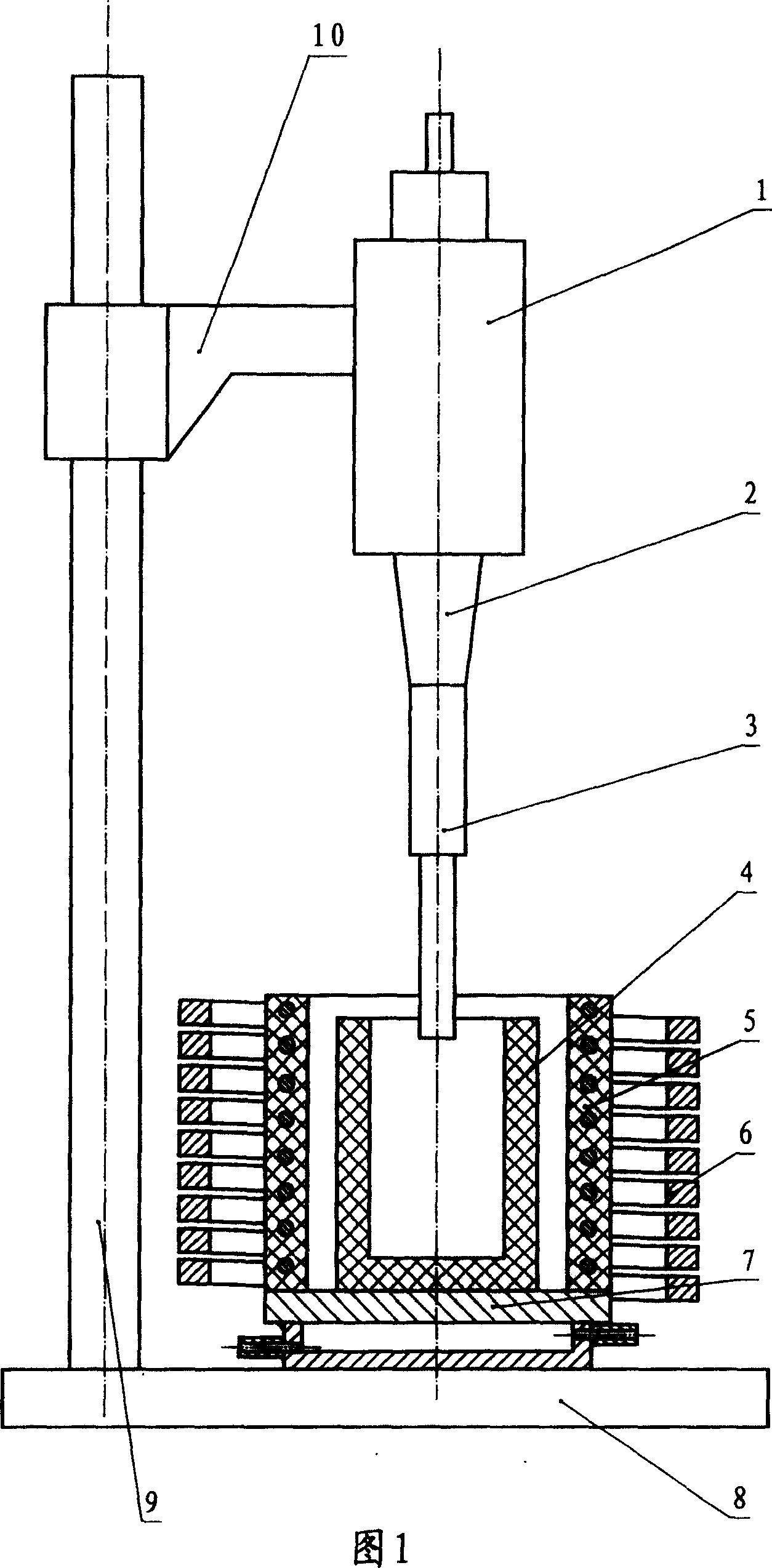 Method for preparing nanocystalline ingot casting by magnetic field and ultrasonic combined treatment of metal melt and dedicated apparatus therefor