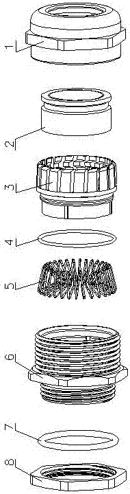 Anti-shielding metal cable gland and assembly shielding sealing method