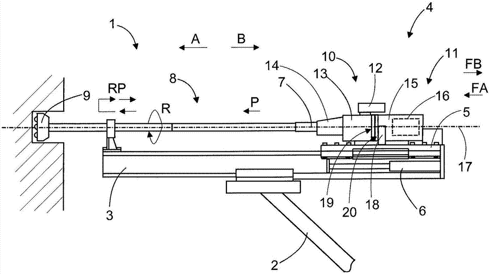 Arrangement in rock drilling machine and method of mounting same