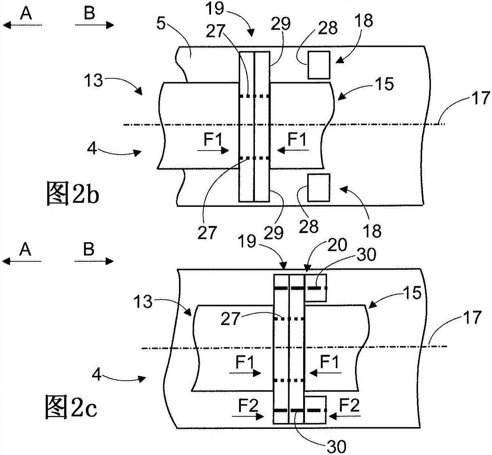 Arrangement in rock drilling machine and method of mounting same