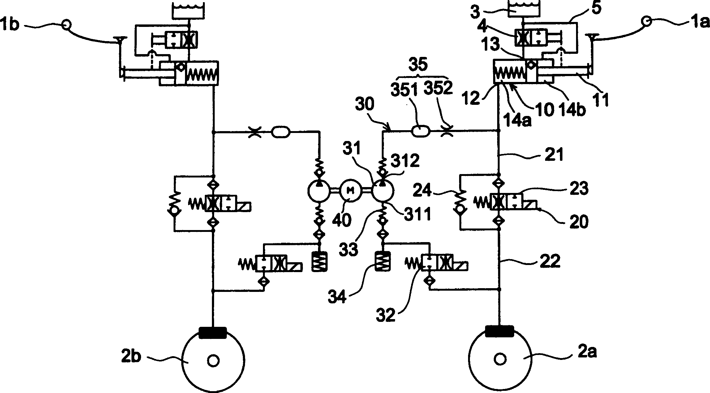 Locomotive hydraulic type anti-skid brake system