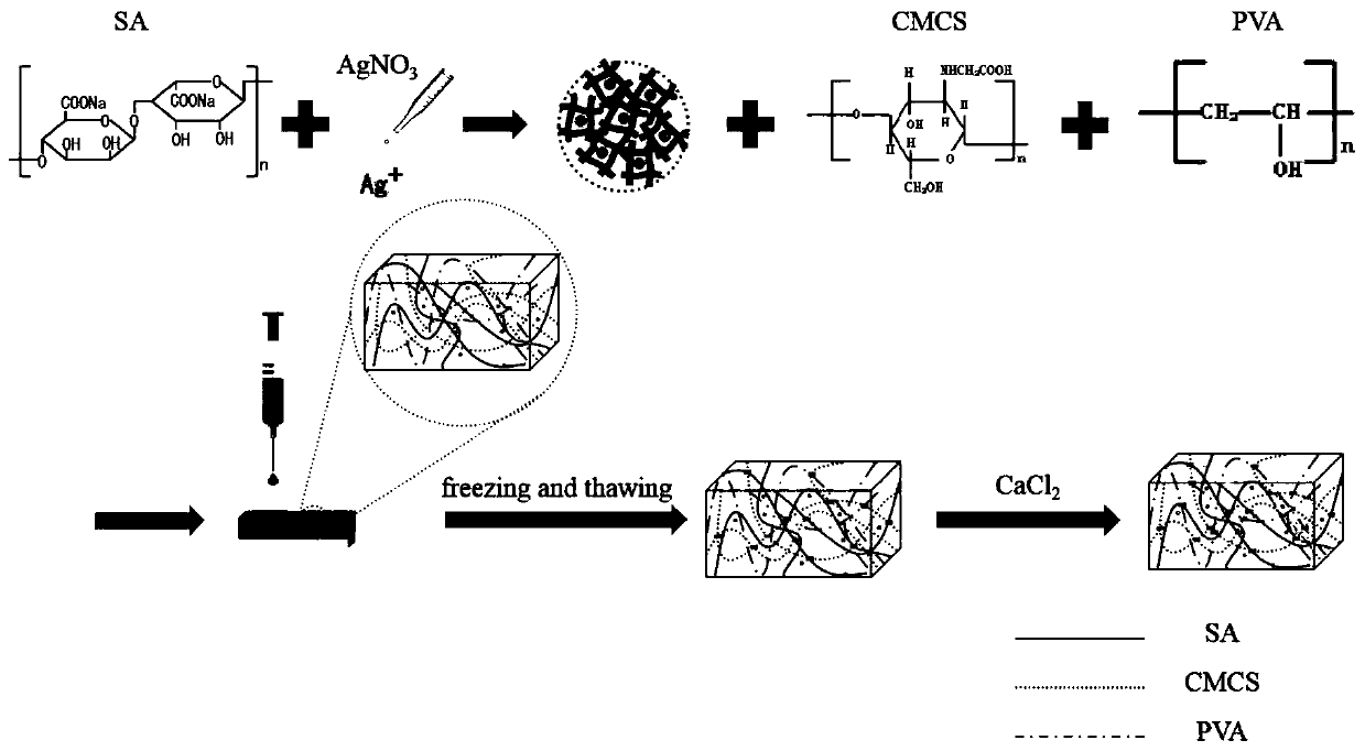 3D-printed hydrogel wound dressing with long-acting antibacterial effect