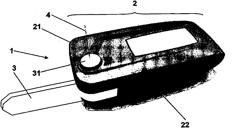 Mechanical module for a vehicle key, and method for making same