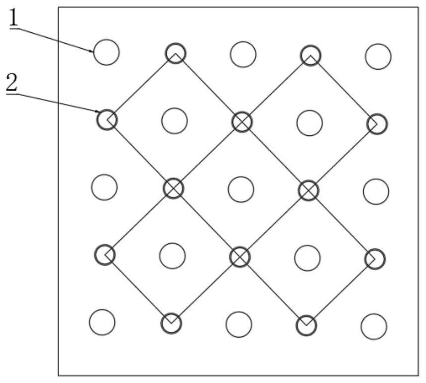 A sandstone reservoir engineering well pattern structure