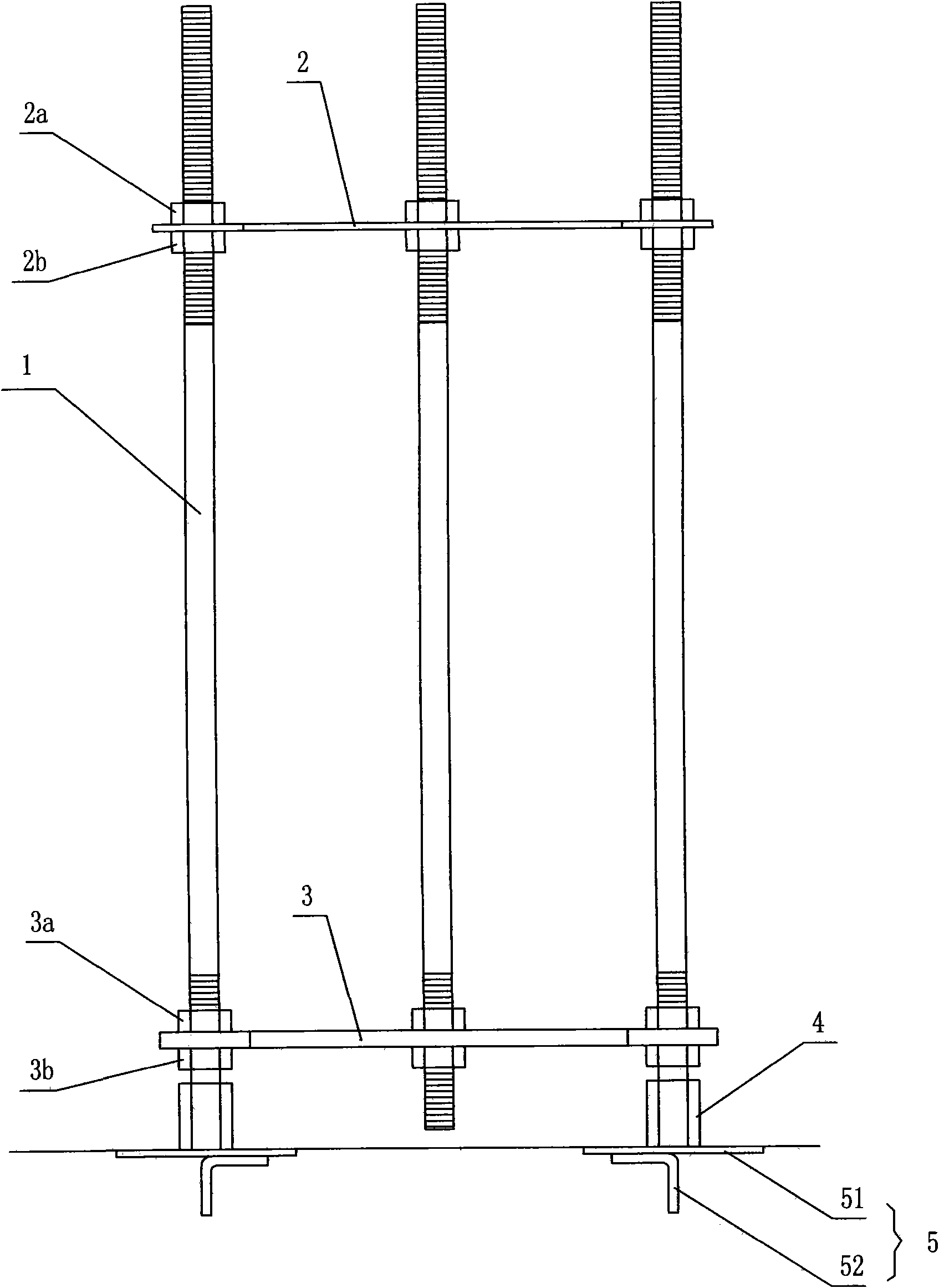 Steel structure assembled embedded part and construction method thereof