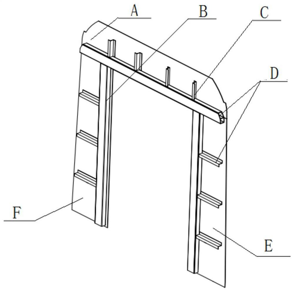 Novel lightweight aluminum alloy subway end wall structure