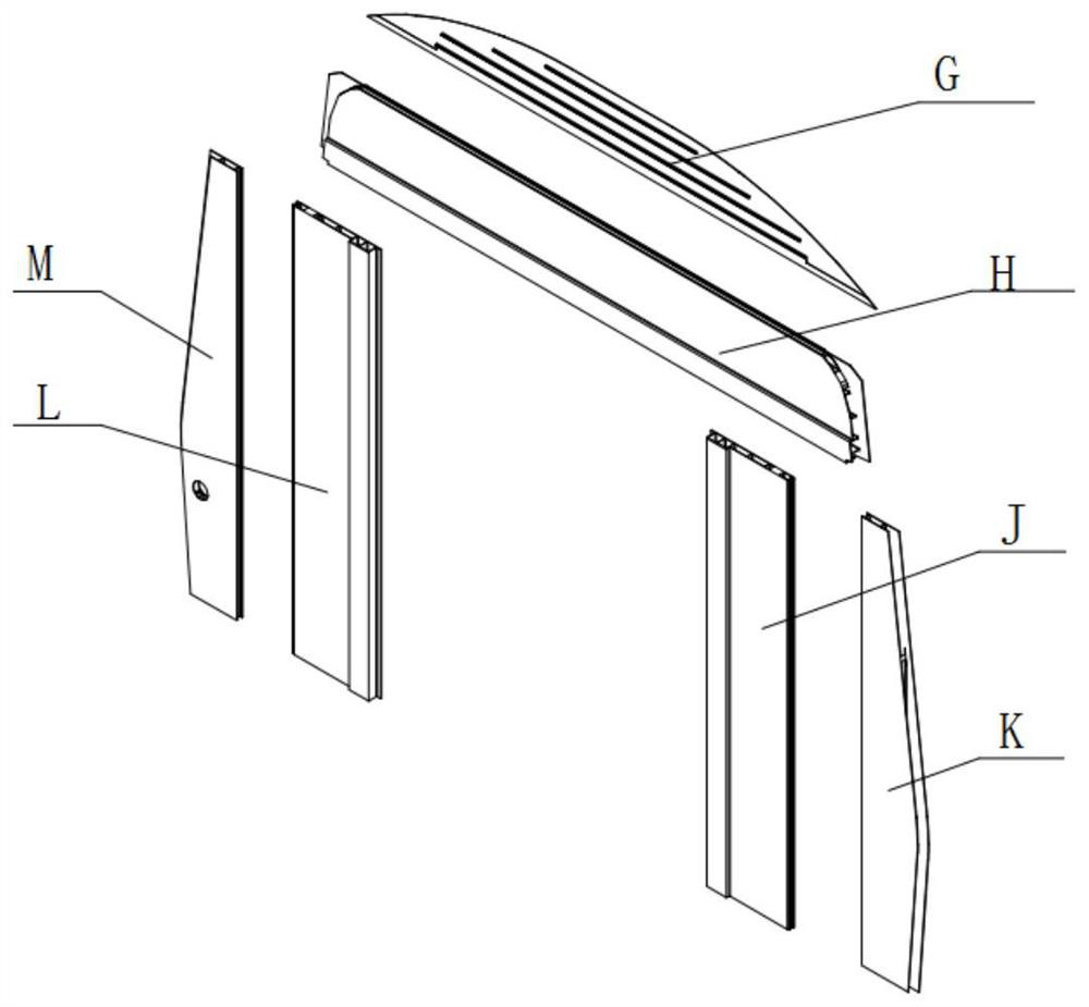 Novel lightweight aluminum alloy subway end wall structure