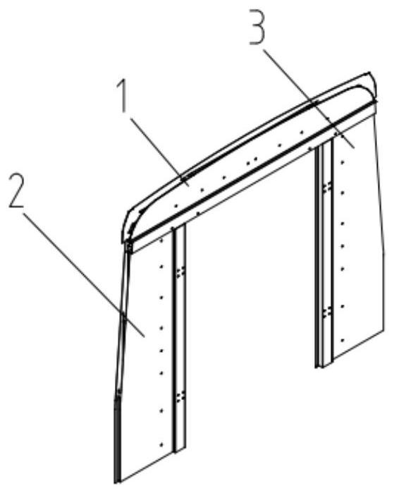 Novel lightweight aluminum alloy subway end wall structure