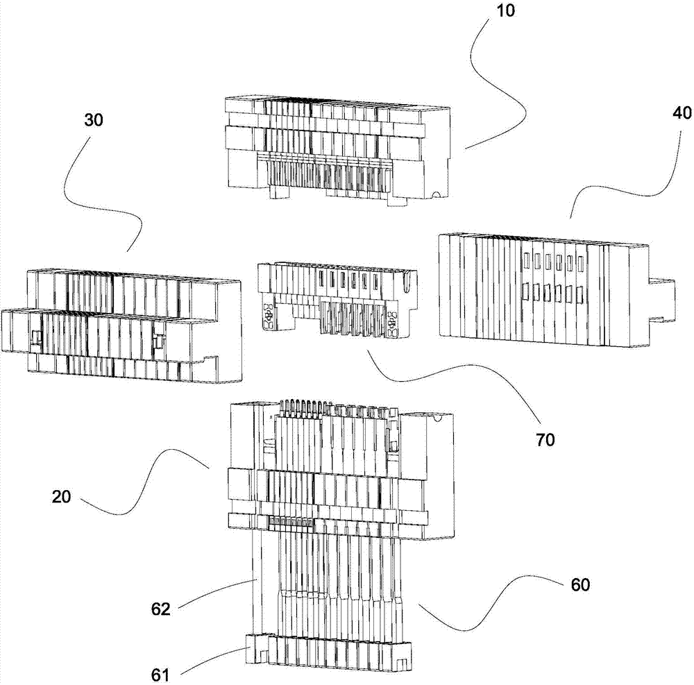 Modular plastic mold structure and design method thereof