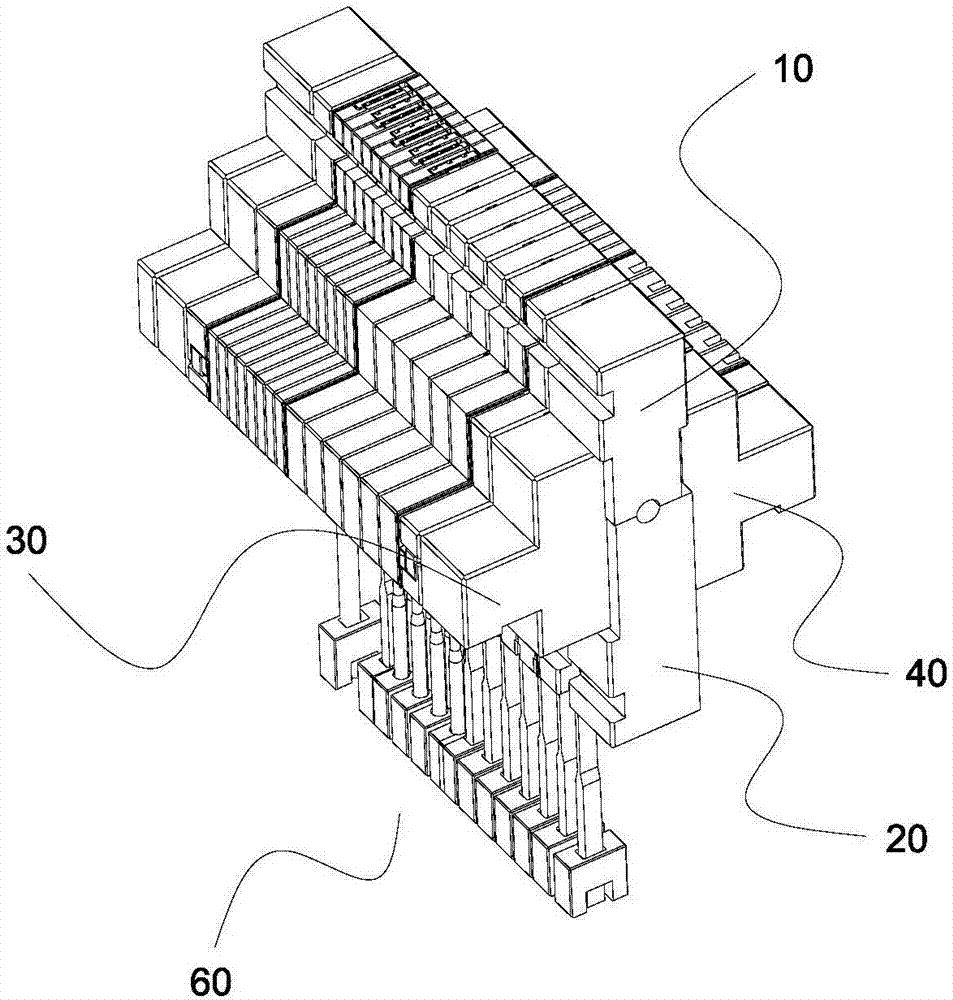 Modular plastic mold structure and design method thereof