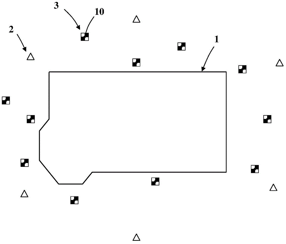 Virtual positioning plate and building detection method with application of virtual positioning plate