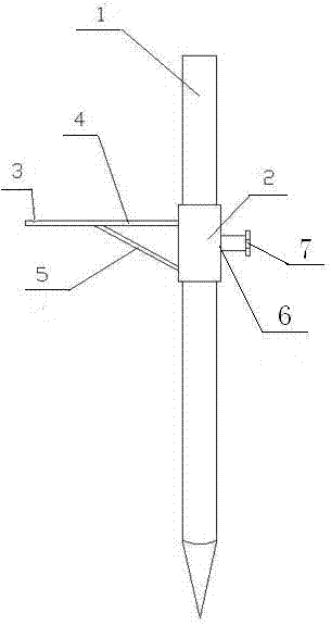 Pavement paving guide wire hanging pile and making method thereof