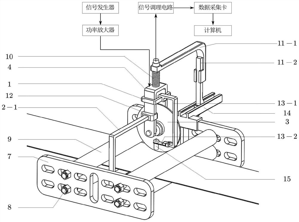 Pulsed eddy current detection device for thickness of stainless steel band