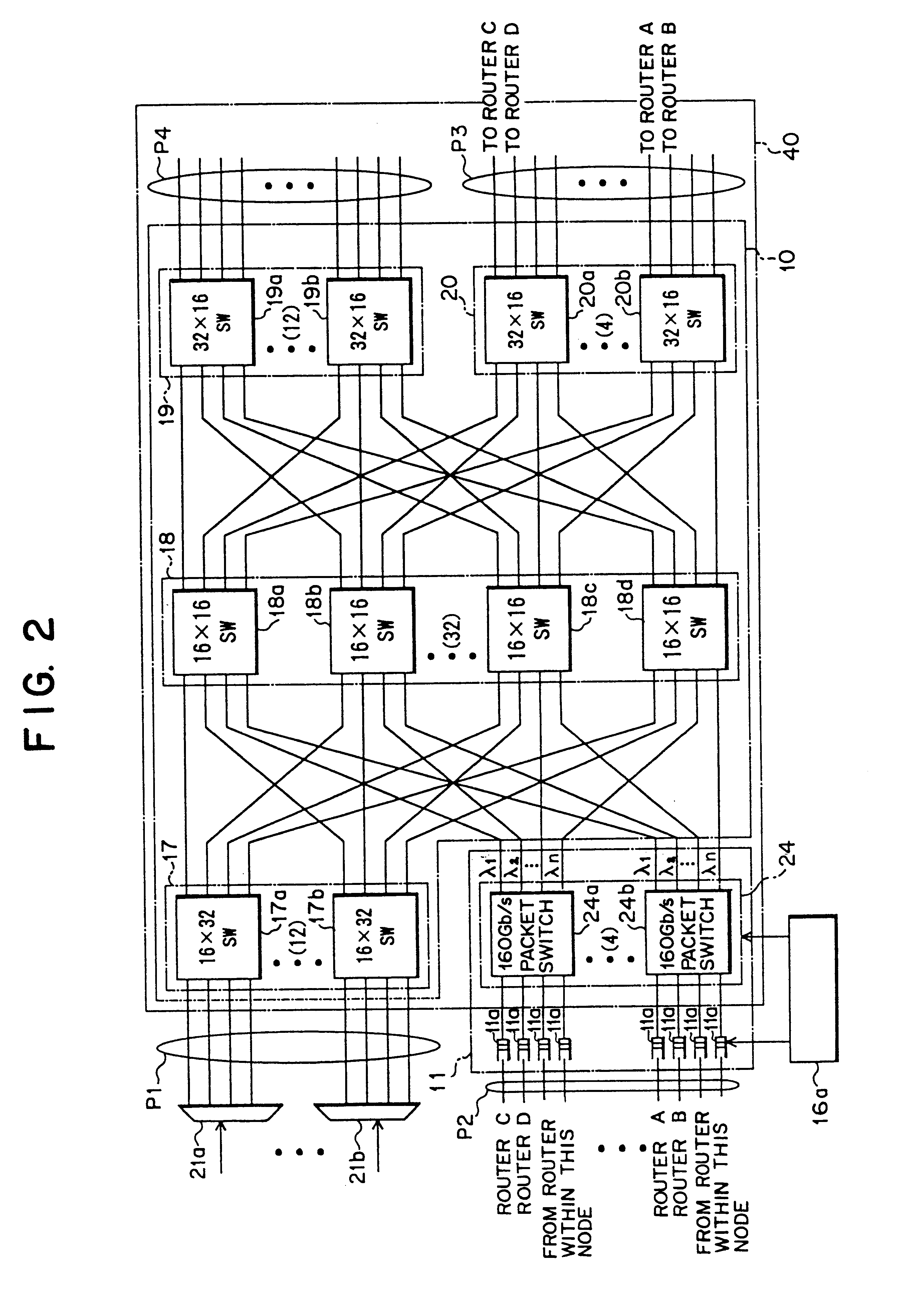 Photonic node, photonic nodes for transmission and reception, and method of restoring traffic upon occurrence of link failure in optical path network