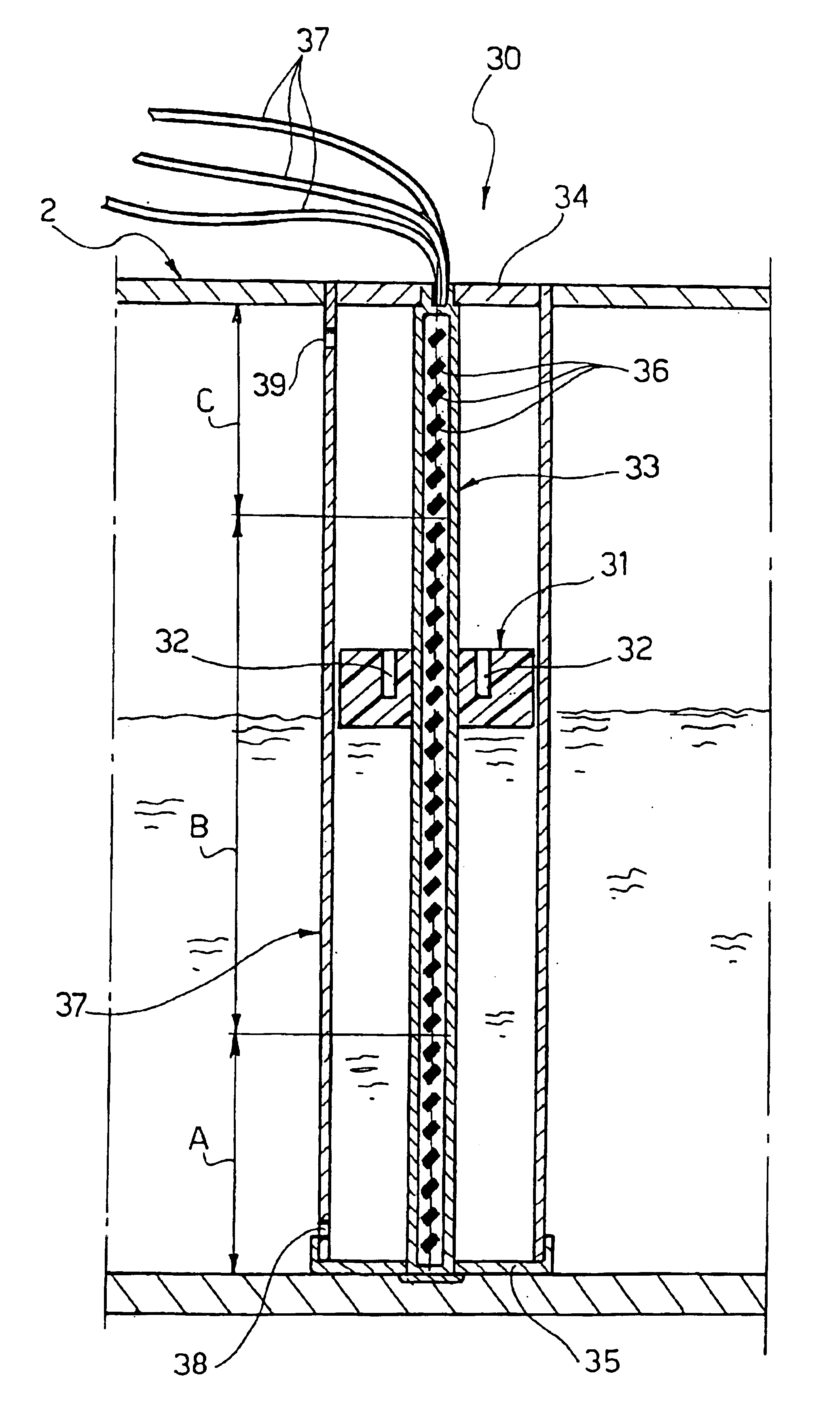 Level-sensor device for a liquid-fuel tank, particularly for a system for supplying LPG to an internal-combustion engine