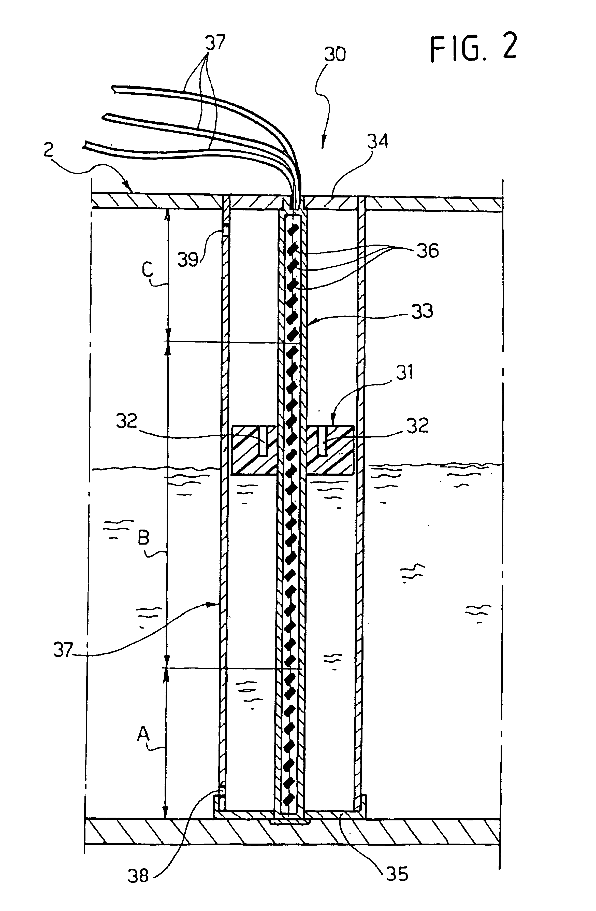 Level-sensor device for a liquid-fuel tank, particularly for a system for supplying LPG to an internal-combustion engine