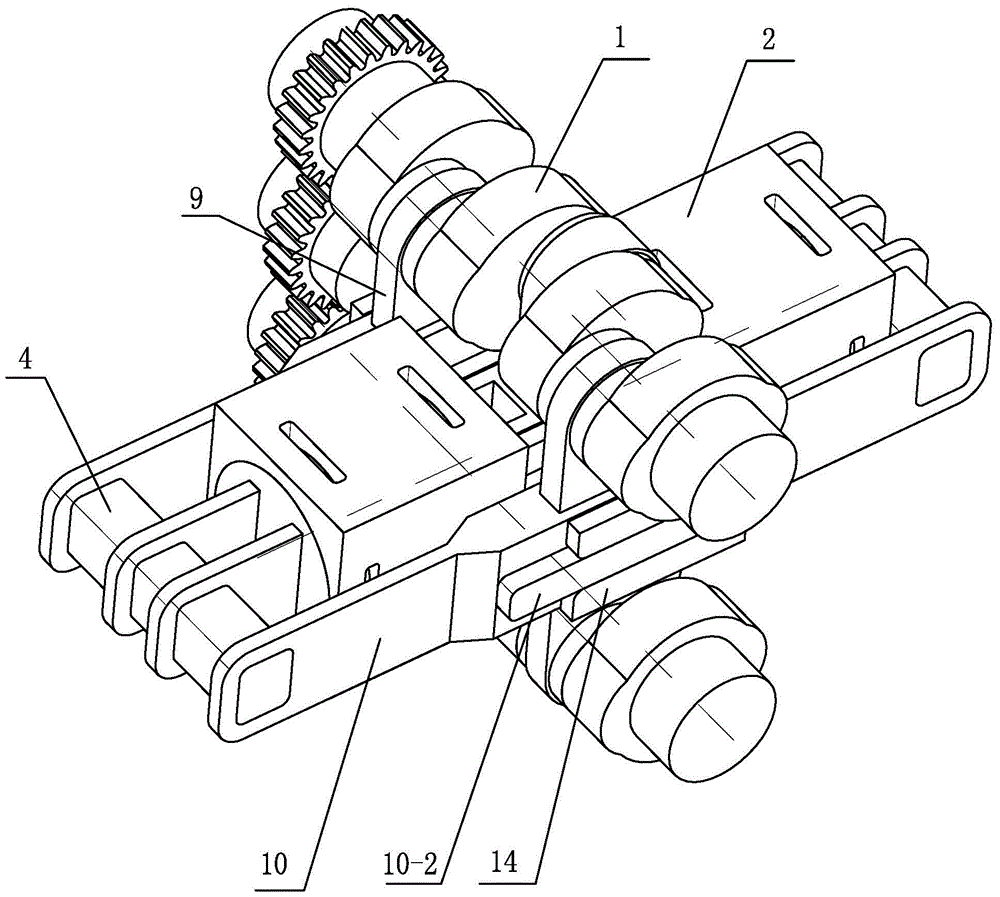 Double crank two-stroke engine