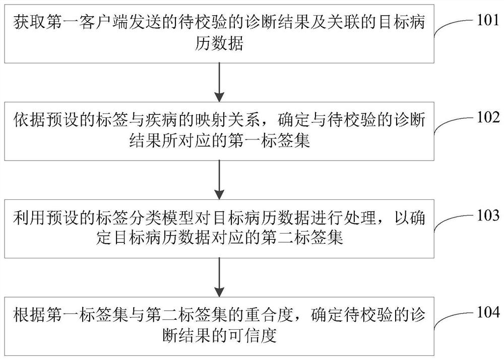 Diagnosis result verification method and device and electronic equipment