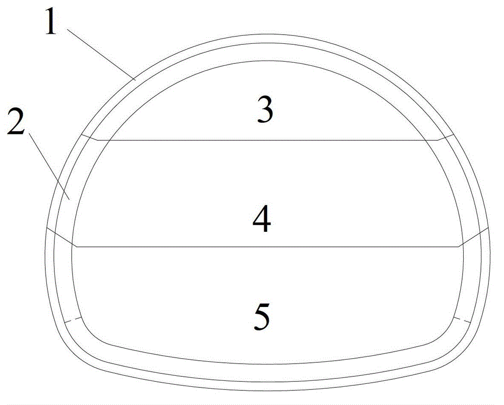 Static blasting construction method for highway tunnel