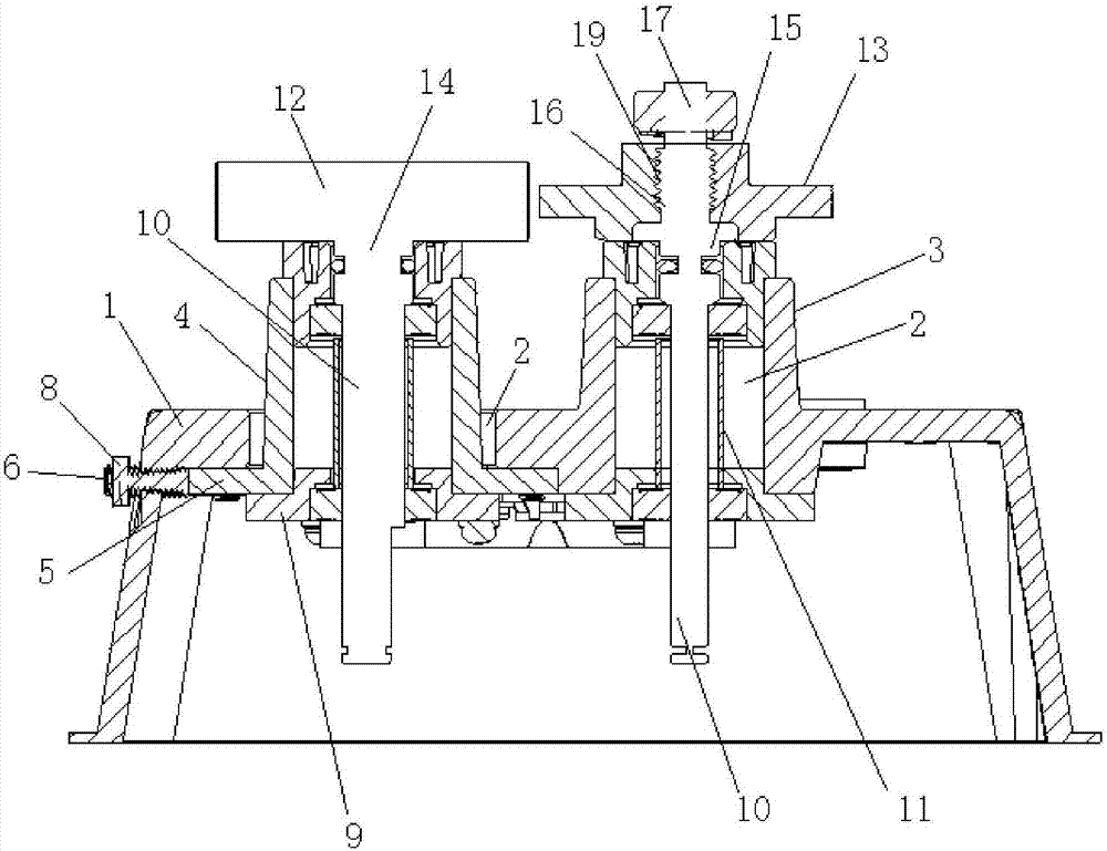 Assembly mechanism of grinding module of resistive moisture meter